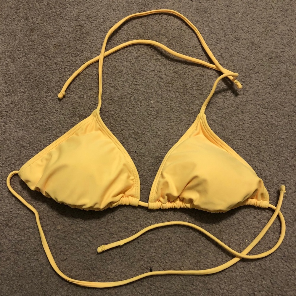 Yellow bikini top